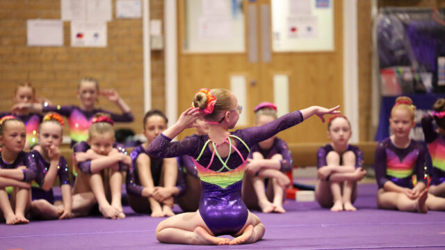 gymnast on floor routine